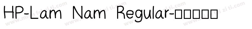 HP-Lam Nam Regular字体转换